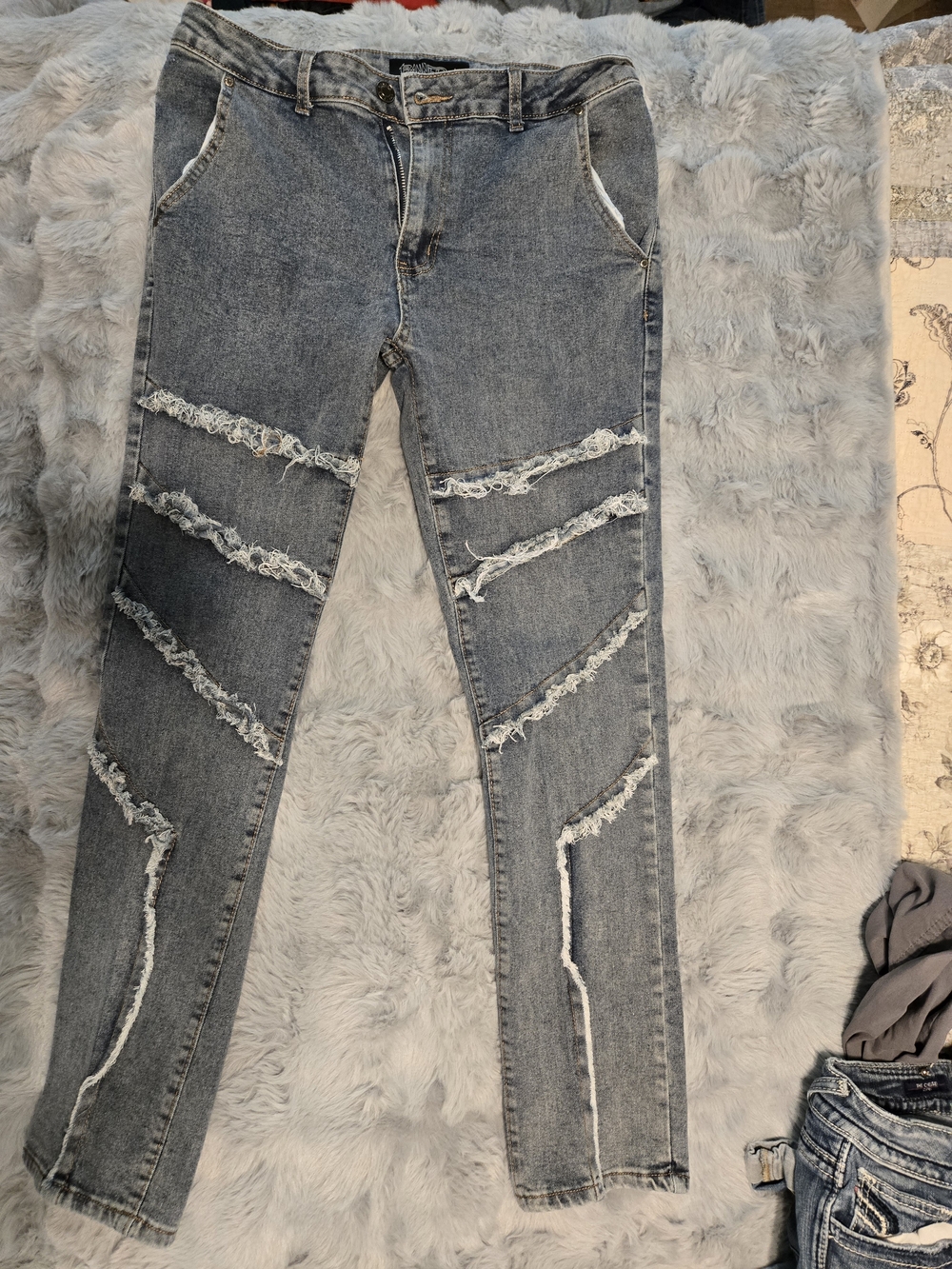 Banned Bottoms NYC Studio Distressed Panel Jeans Size 20 Fits Like US Women's 10